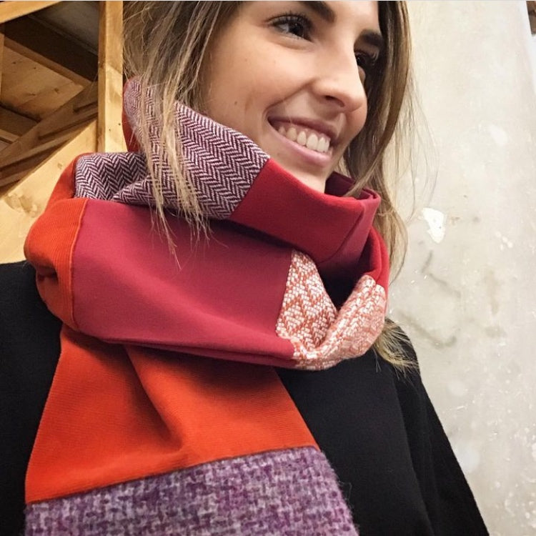 Lo Spaventapasseri Genova sciarpe patchwork